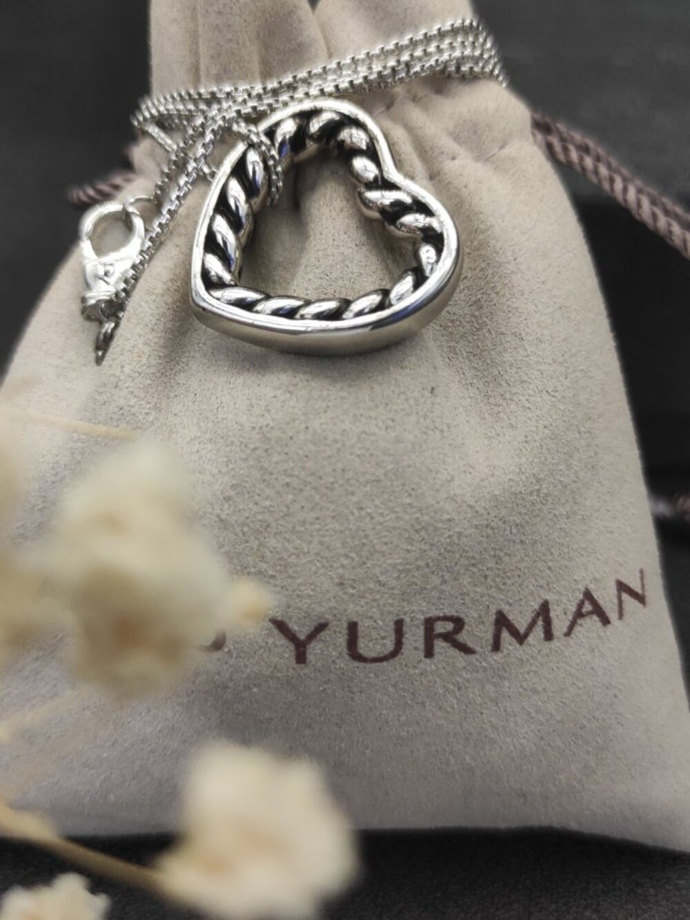 David Yurman 925 Silver Necklaces with Original Pouch